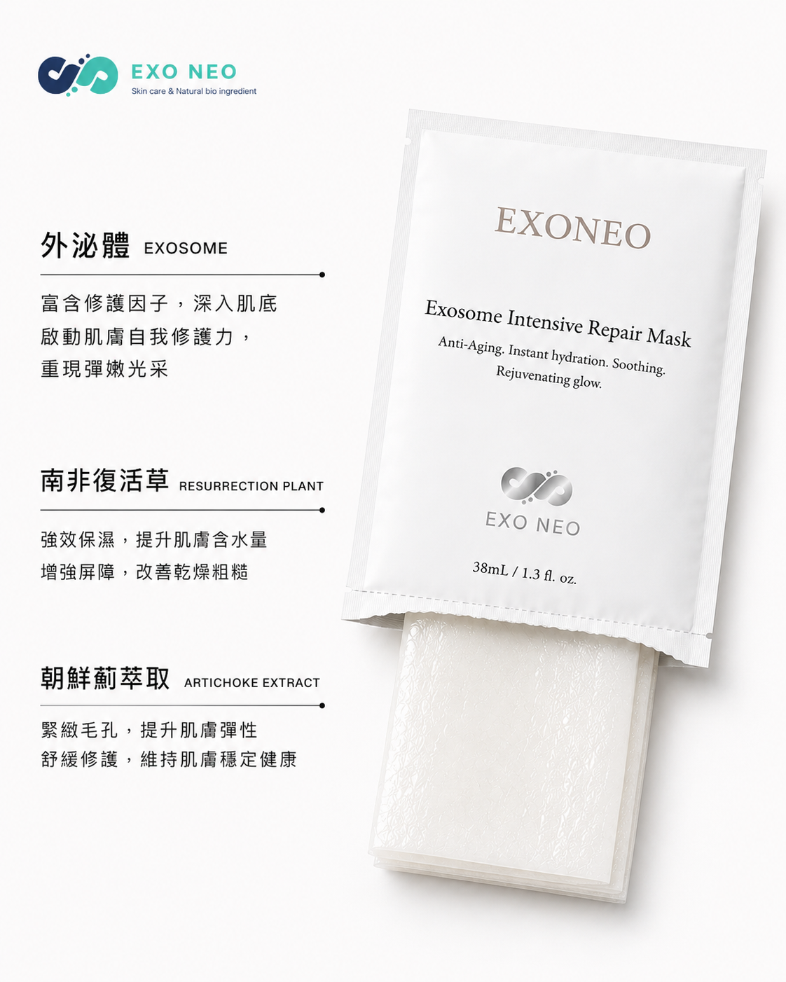 外泌體密集修護面膜(4入)
